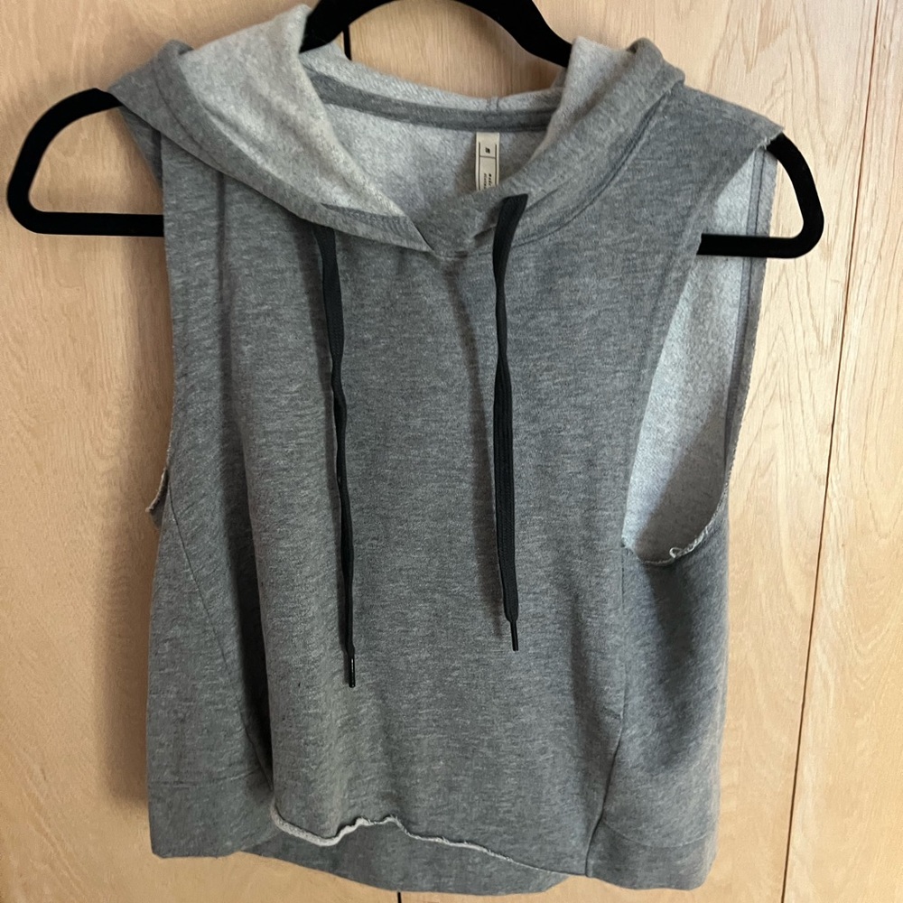Never Worn Heather Grey Cropped Hoodie Tank